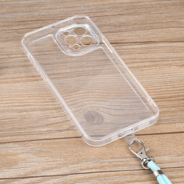 For iPhone 12 Pro Lanyard Transparent TPU Phone Case