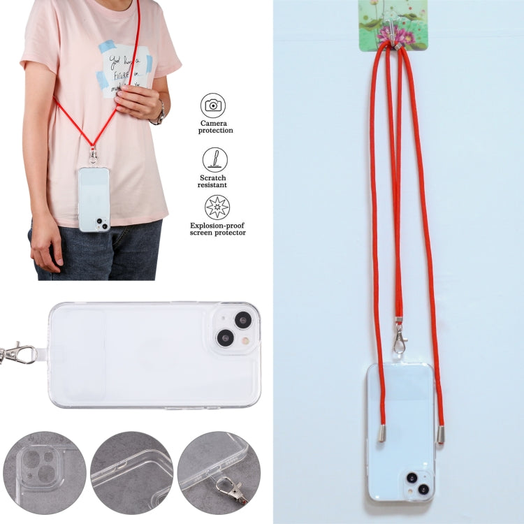For iPhone 12 Pro Lanyard Transparent TPU Phone Case