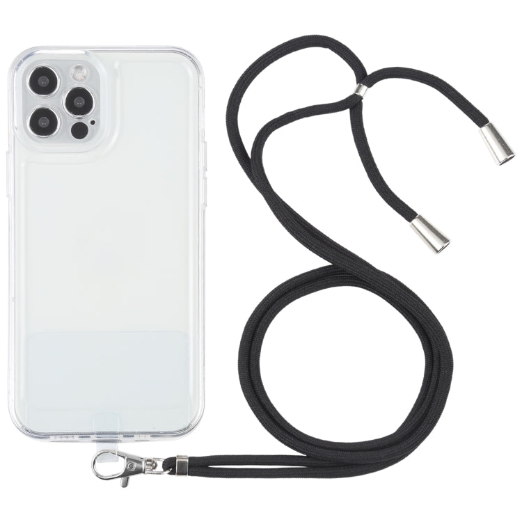 For iPhone 12 Pro Max Lanyard Transparent TPU Phone Case