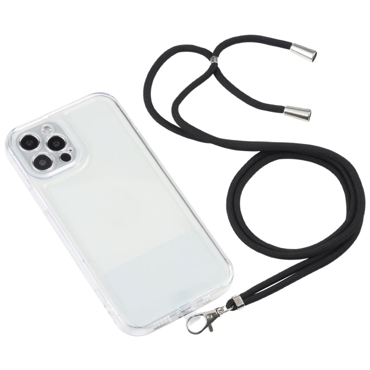 For iPhone 12 Pro Max Lanyard Transparent TPU Phone Case