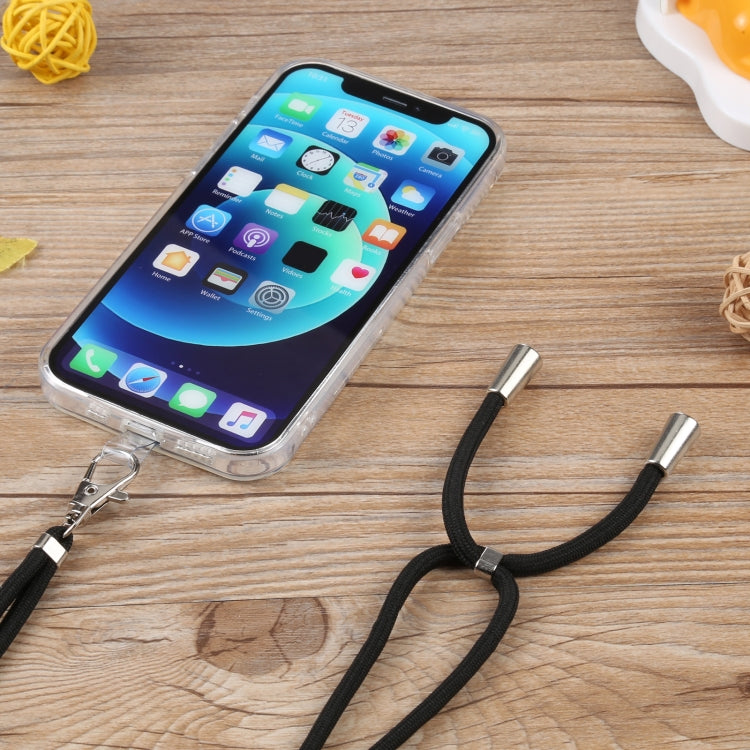 For iPhone 12 Pro Max Lanyard Transparent TPU Phone Case