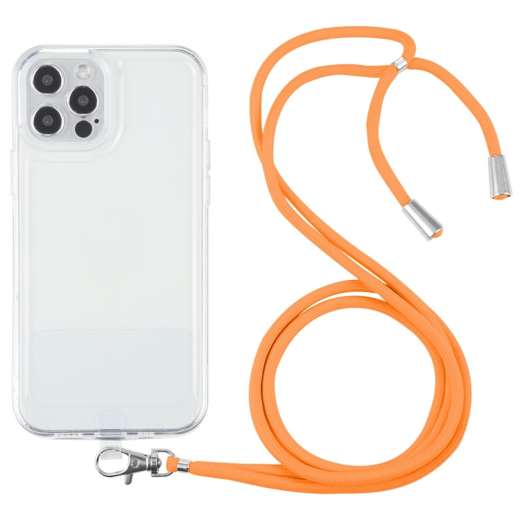 For iPhone 12 Pro Max Lanyard Transparent TPU Phone Case