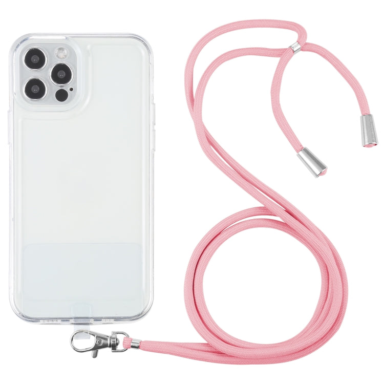 For iPhone 12 Pro Max Lanyard Transparent TPU Phone Case