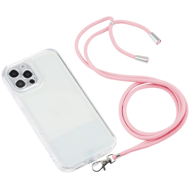 For iPhone 12 Pro Max Lanyard Transparent TPU Phone Case