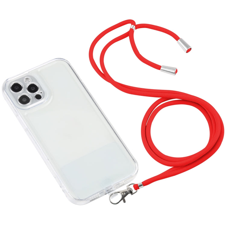 For iPhone 12 Pro Max Lanyard Transparent TPU Phone Case