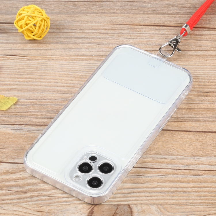 For iPhone 12 Pro Max Lanyard Transparent TPU Phone Case