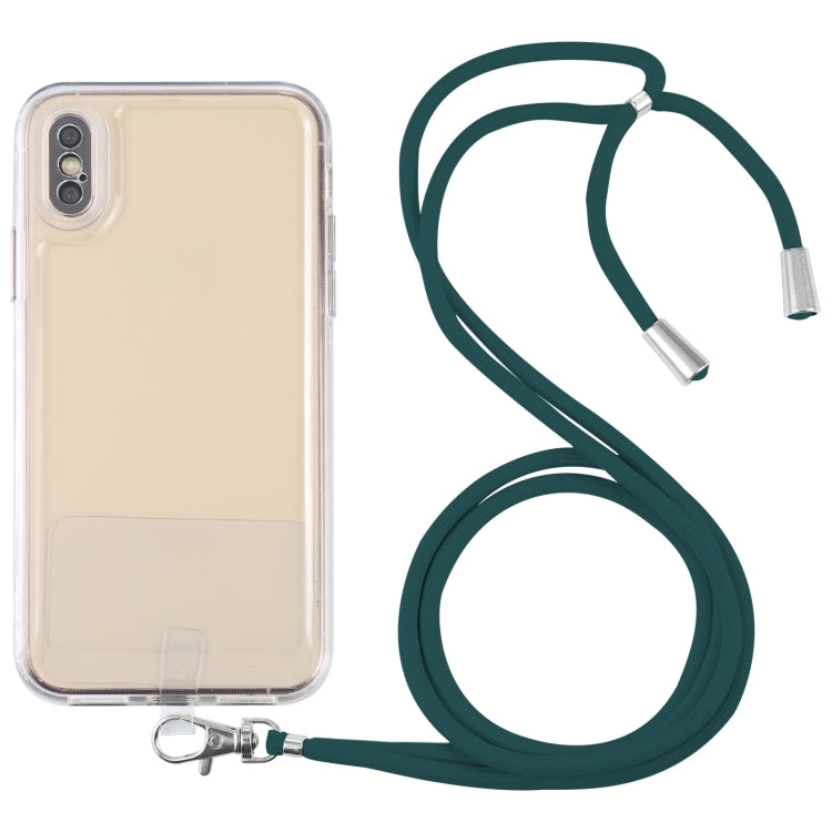 For iPhone X / XS Lanyard Transparent TPU Phone Case