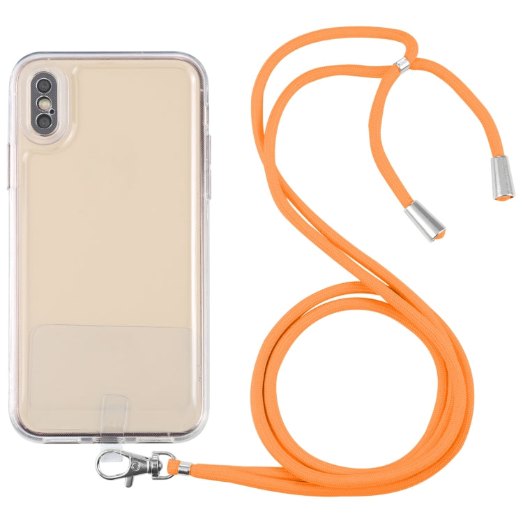 For iPhone X / XS Lanyard Transparent TPU Phone Case