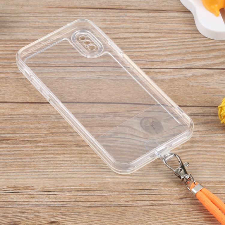 For iPhone X / XS Lanyard Transparent TPU Phone Case