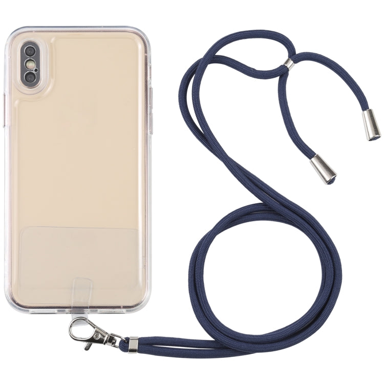 For iPhone X / XS Lanyard Transparent TPU Phone Case