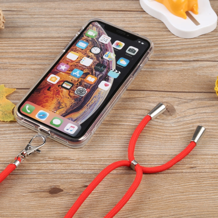 For iPhone X / XS Lanyard Transparent TPU Phone Case