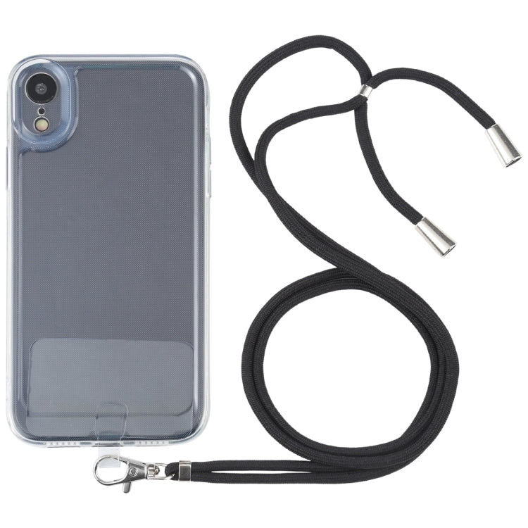 For iPhone XR Lanyard Transparent TPU Phone Case