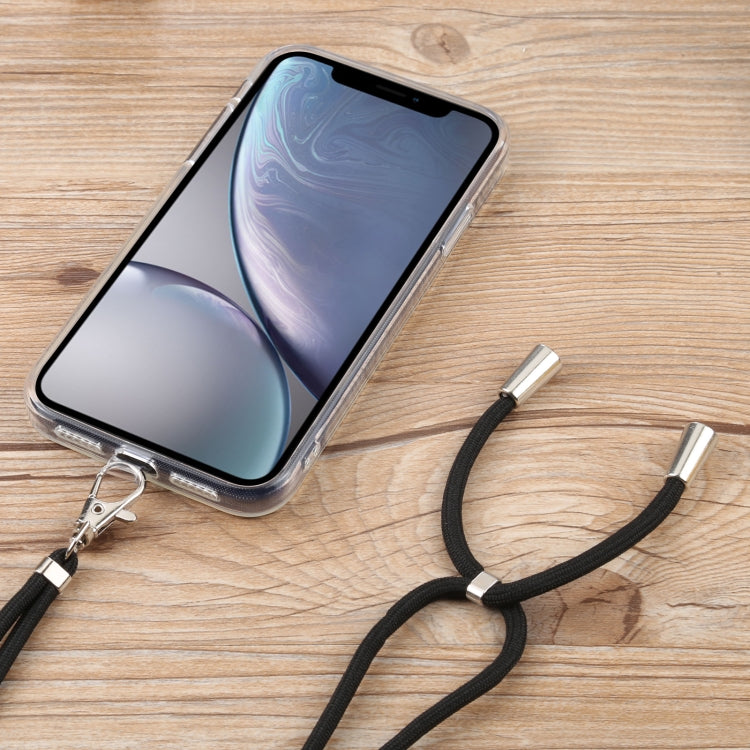 For iPhone XR Lanyard Transparent TPU Phone Case