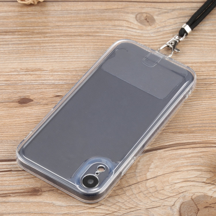 For iPhone XR Lanyard Transparent TPU Phone Case