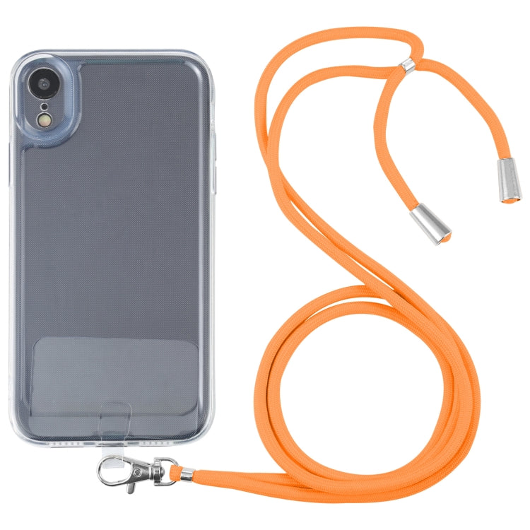 For iPhone XR Lanyard Transparent TPU Phone Case