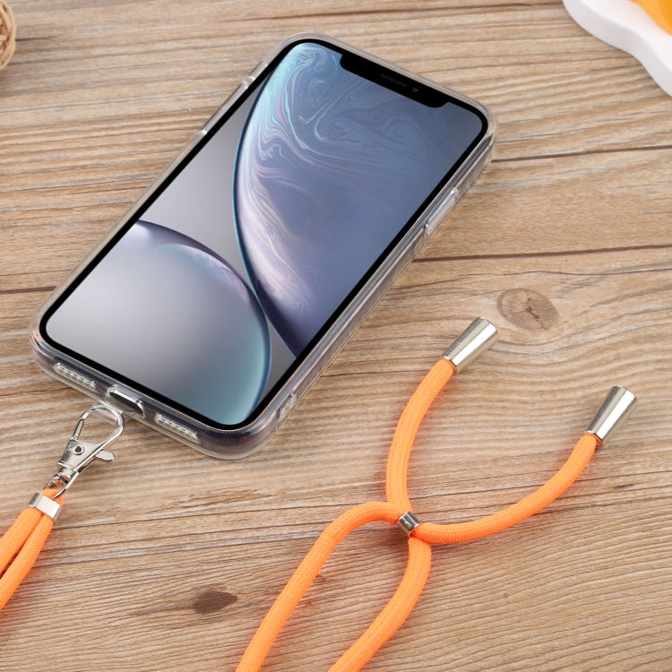 For iPhone XR Lanyard Transparent TPU Phone Case