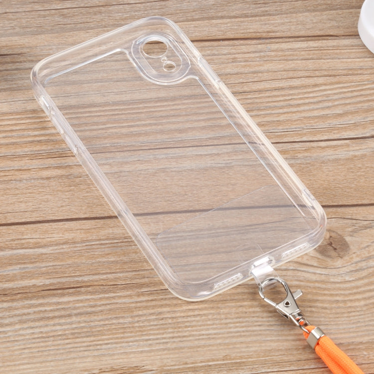 For iPhone XR Lanyard Transparent TPU Phone Case