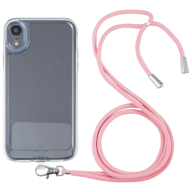 For iPhone XR Lanyard Transparent TPU Phone Case