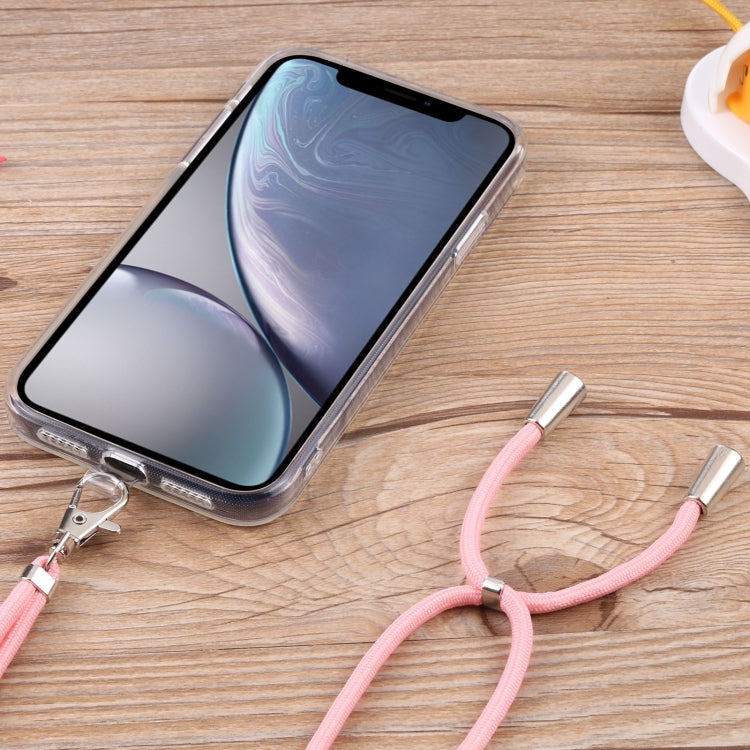 For iPhone XR Lanyard Transparent TPU Phone Case