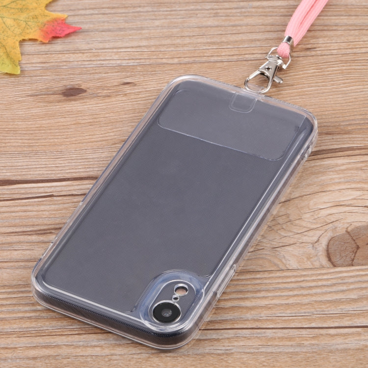 For iPhone XR Lanyard Transparent TPU Phone Case
