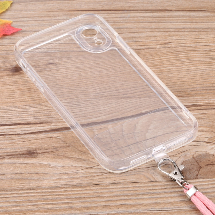 For iPhone XR Lanyard Transparent TPU Phone Case