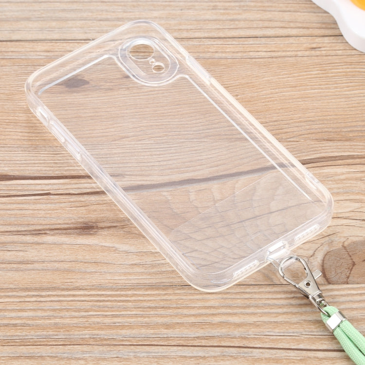 For iPhone XR Lanyard Transparent TPU Phone Case