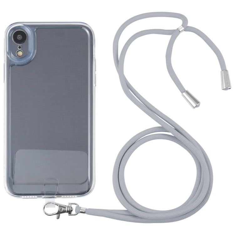 For iPhone XR Lanyard Transparent TPU Phone Case