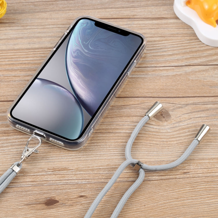 For iPhone XR Lanyard Transparent TPU Phone Case