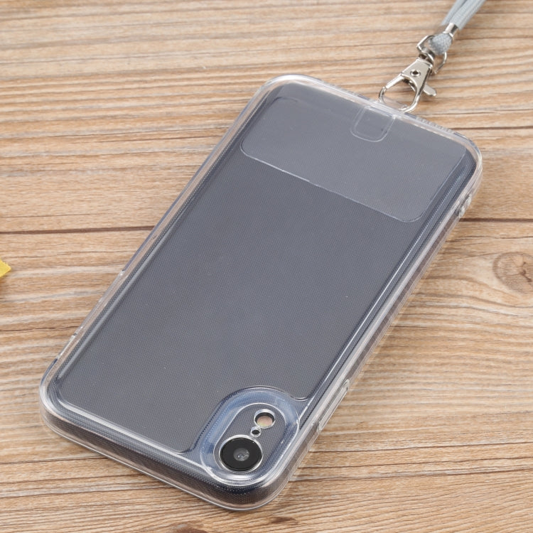 For iPhone XR Lanyard Transparent TPU Phone Case
