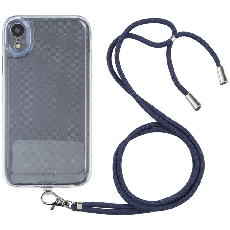 For iPhone XR Lanyard Transparent TPU Phone Case