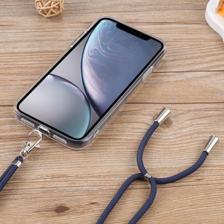 For iPhone XR Lanyard Transparent TPU Phone Case