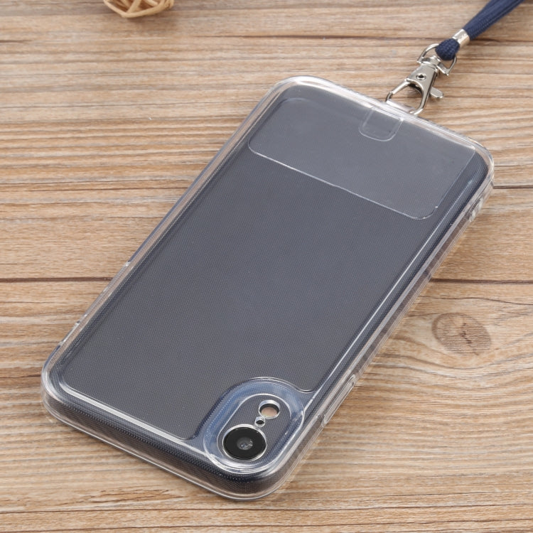 For iPhone XR Lanyard Transparent TPU Phone Case