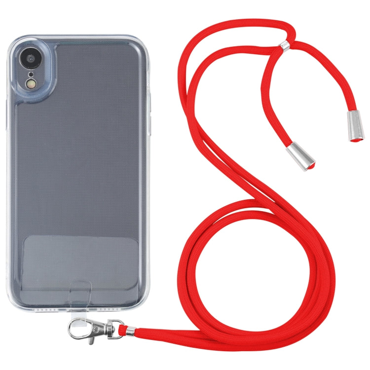 For iPhone XR Lanyard Transparent TPU Phone Case