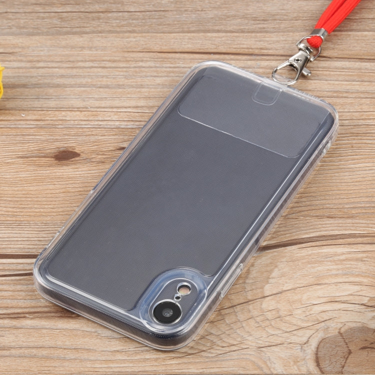 For iPhone XR Lanyard Transparent TPU Phone Case