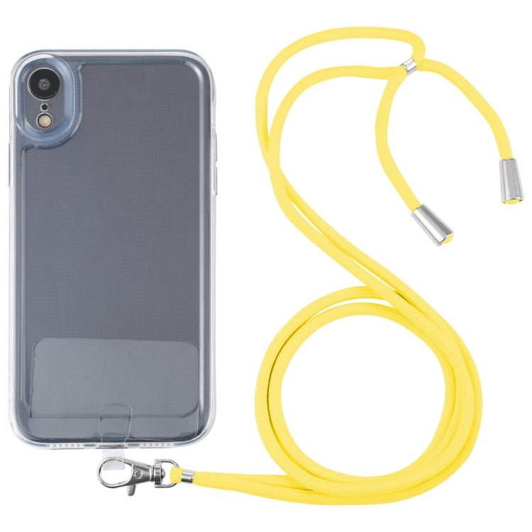 For iPhone XR Lanyard Transparent TPU Phone Case