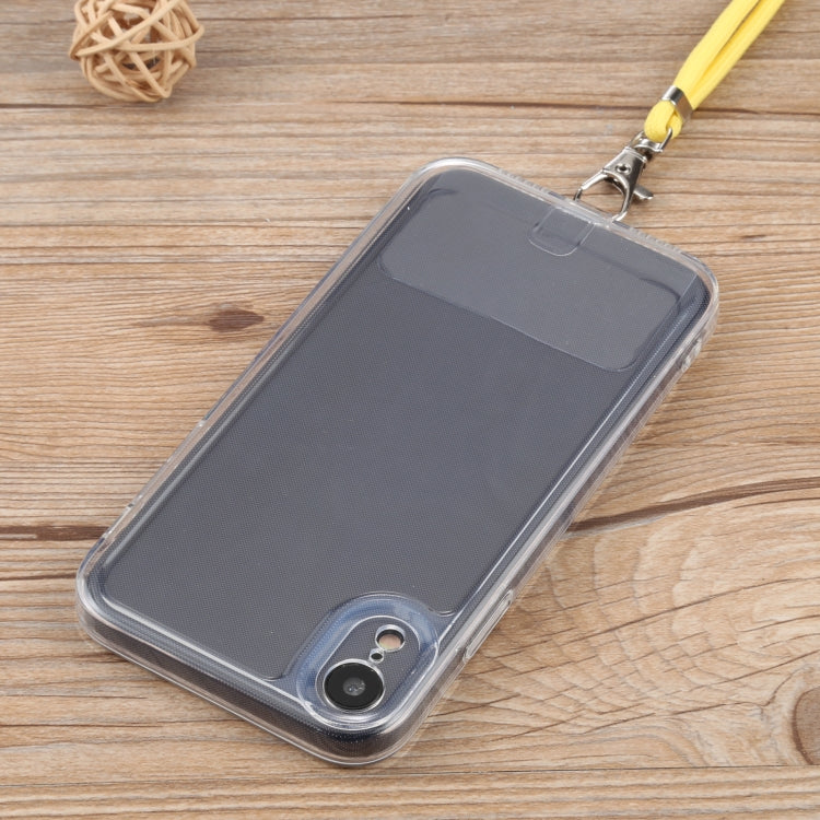 For iPhone XR Lanyard Transparent TPU Phone Case
