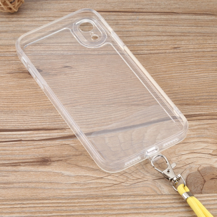 For iPhone XR Lanyard Transparent TPU Phone Case