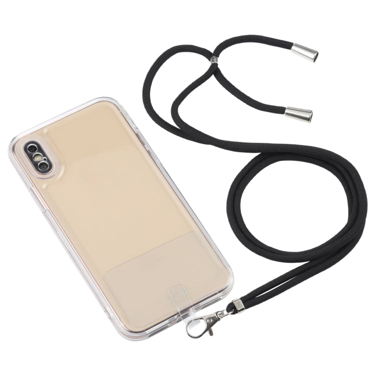 For iPhone XS Max Lanyard Transparent TPU Phone Case