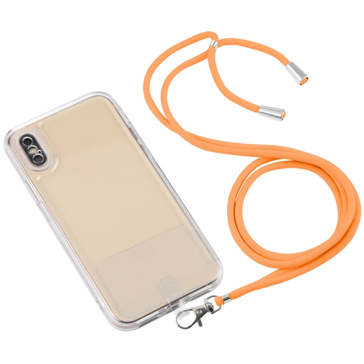 For iPhone XS Max Lanyard Transparent TPU Phone Case