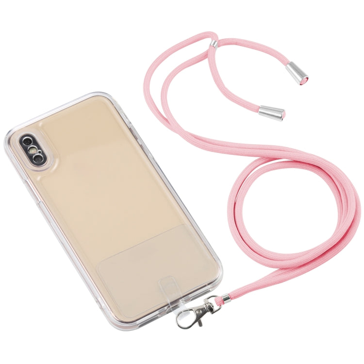 For iPhone XS Max Lanyard Transparent TPU Phone Case
