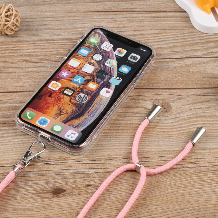 For iPhone XS Max Lanyard Transparent TPU Phone Case