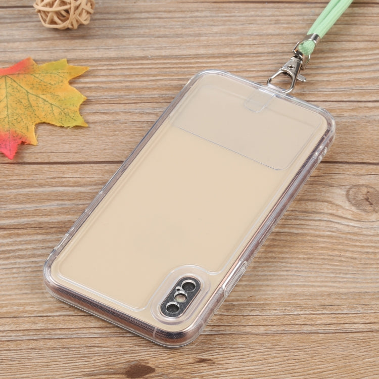 For iPhone XS Max Lanyard Transparent TPU Phone Case