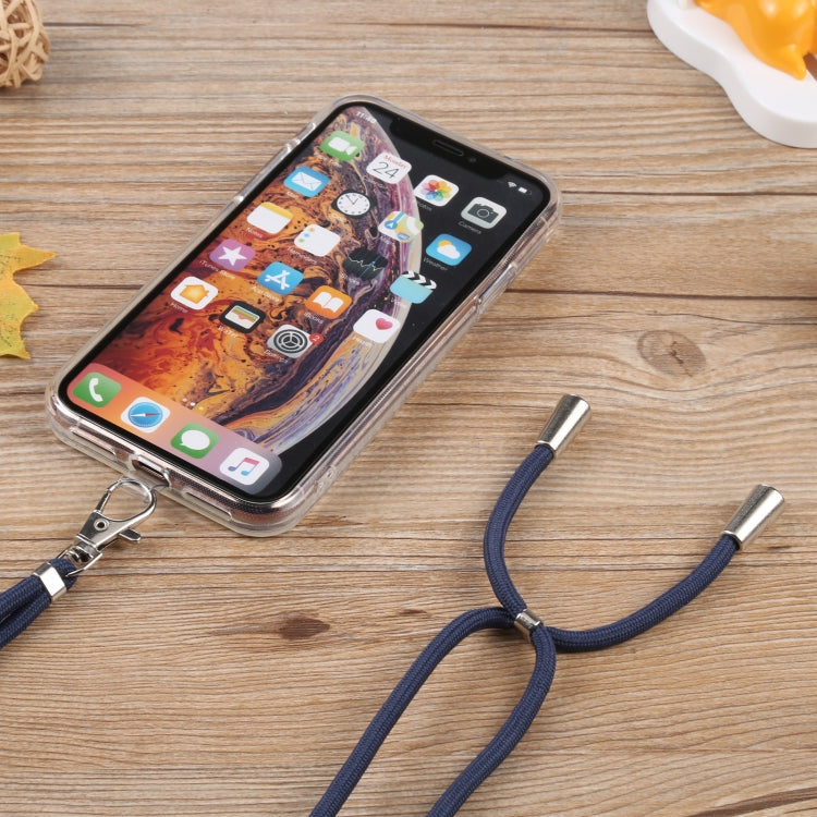 For iPhone XS Max Lanyard Transparent TPU Phone Case