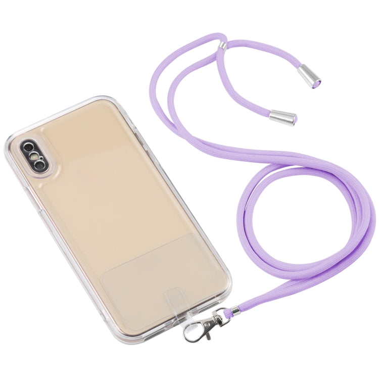 For iPhone XS Max Lanyard Transparent TPU Phone Case