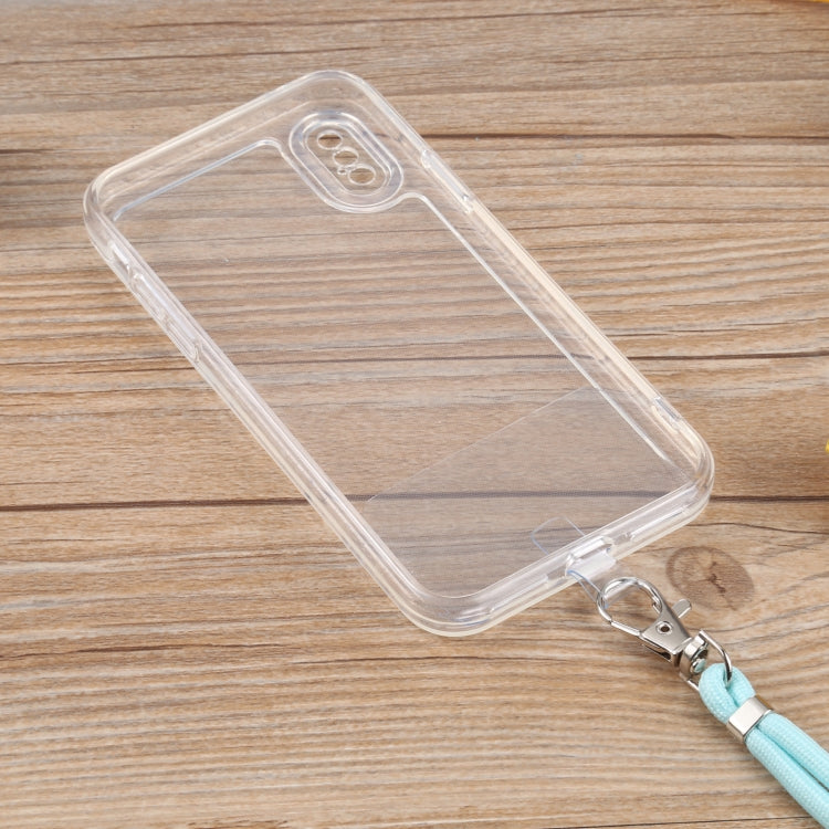 For iPhone XS Max Lanyard Transparent TPU Phone Case