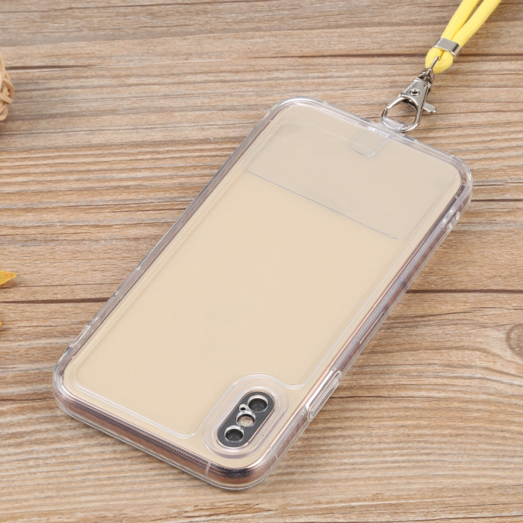 For iPhone XS Max Lanyard Transparent TPU Phone Case