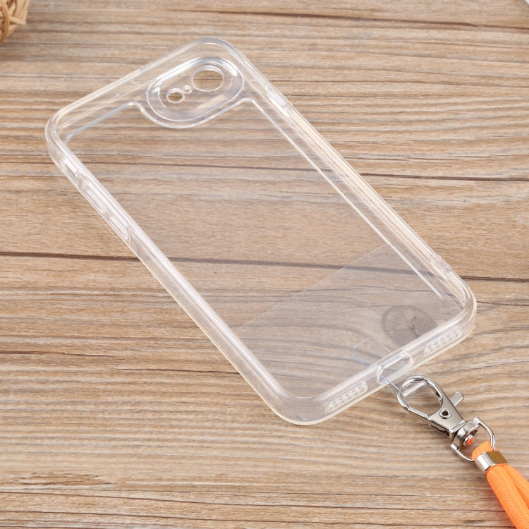 For iPhone SE 2022 / SE 2020 / 8 / 7 Lanyard Transparent TPU Phone Case