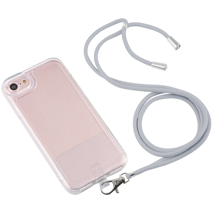 For iPhone SE 2022 / SE 2020 / 8 / 7 Lanyard Transparent TPU Phone Case