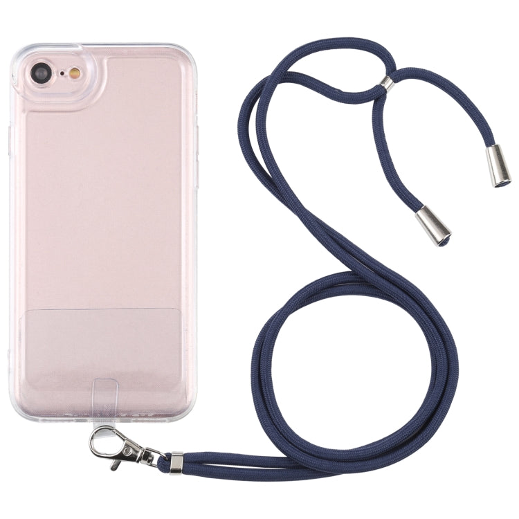 For iPhone SE 2022 / SE 2020 / 8 / 7 Lanyard Transparent TPU Phone Case