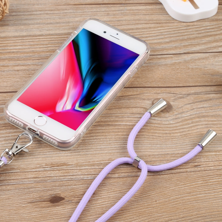 For iPhone SE 2022 / SE 2020 / 8 / 7 Lanyard Transparent TPU Phone Case